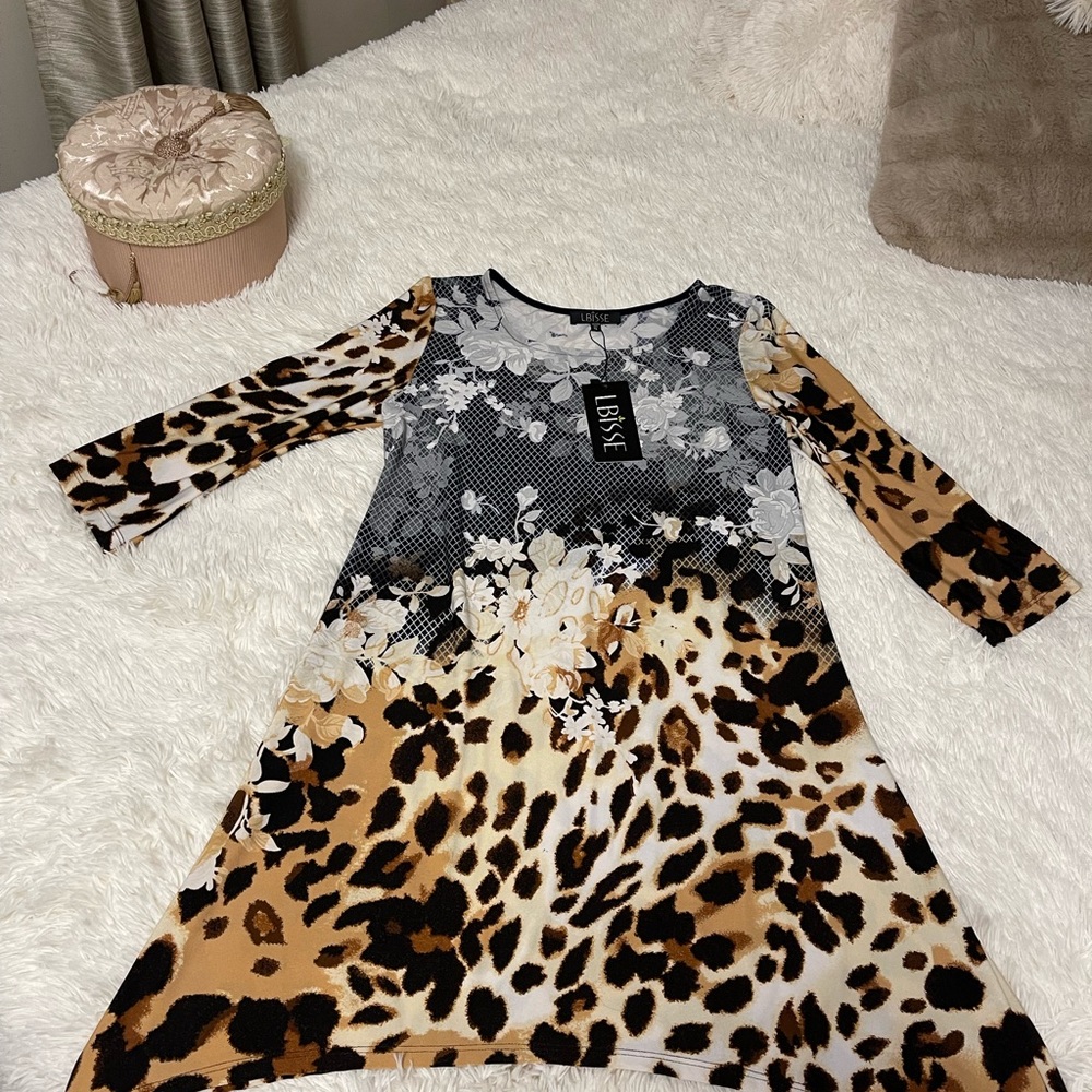 L’Bisse XL 3/4 Length Sleeve Knit Tunic